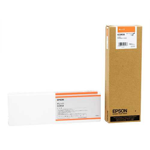 商品名 大判インクカートリッジICOR58オレンジ 商品番号 ICOR58 仕様 ■対応機種：PX－H10000／H8000■色：オレンジ■入数：1本 JANコード 4988617021167エプソン用インクカートリッジ