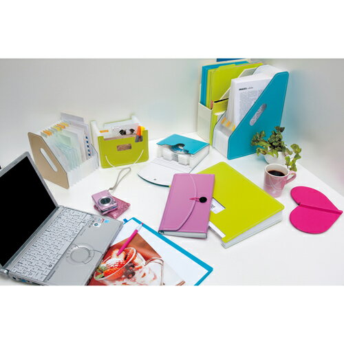 【セキセイ】 パピエリ　ドキュメントスタンド　ポストカード　タテ　グリーン FB-2371-30 【ボックスファイル】 【デスクトップ収納品】