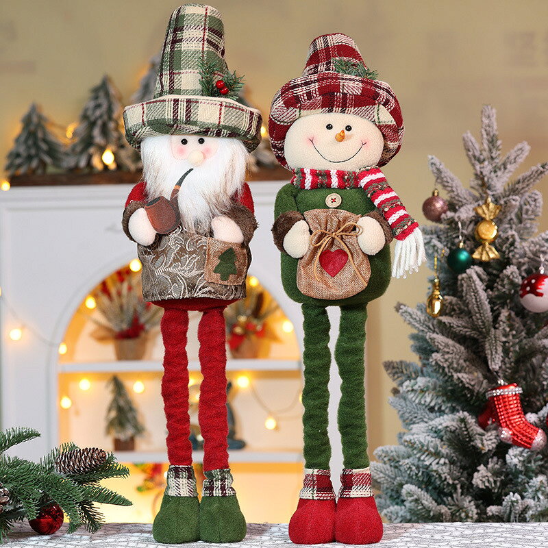 安心楽天市場店のクリスマス 飾り 人形 玄関 飾れる 伸縮可能 サンタクロース 雪だるま ヘラジカ 人形 サンタ 吊り装飾用 飾りつけ オーナメント ぬいぐるみ クリスマス置物 クリスマス雑貨 デコ 窓 かざり プレゼント イベント用 雰囲気 ins｜アングル2