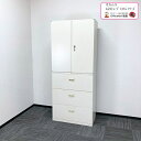 【法人様宛限定商品】オカムラ 42シリーズ 両開き書庫+3段ラテラル W900×D450×H2150 ライトスモーク 中古 オフィスキャビネット 書類保管庫 観...