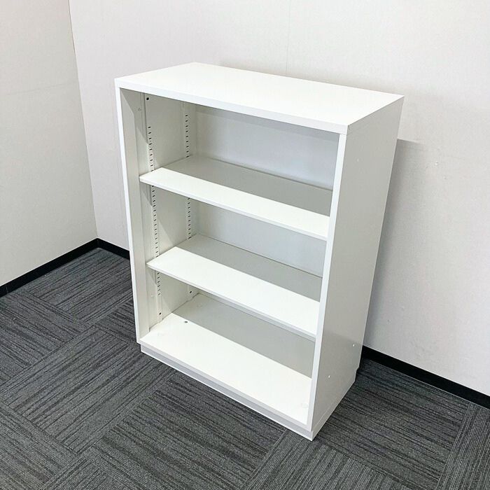 【法人様宛限定商品】IVY アッセスチール収納シリーズ オープン書庫 AS-K8105 W800×D400×H1110 ホワイト 2017年製 中古 オフィスキャビネット オープン書庫 書類保管庫 書類収納庫 [2]