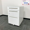内田洋行 STワゴンスタンダードタイプ 3段ワゴン ST-A4-3-606SK W396×D585×606 オフホワイト 2021年製 中古 オフィスワゴン デ...