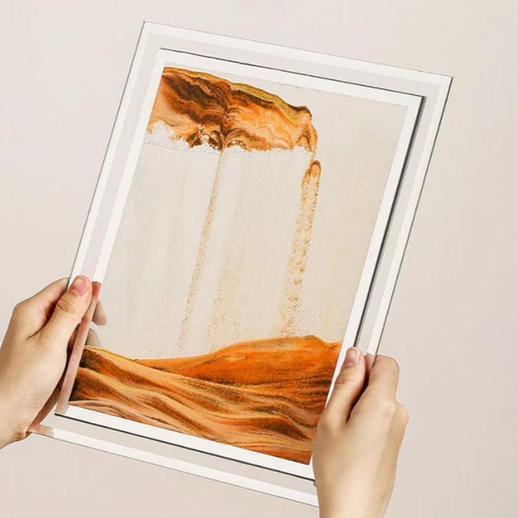 サンドピクチャー 砂絵 置き型 アート 23*17cm インテリア 砂時計 おしゃれ お洒落 癒し モダン サイエンス雑貨 ギフト プレゼント 引っ越し 新築祝い [2]