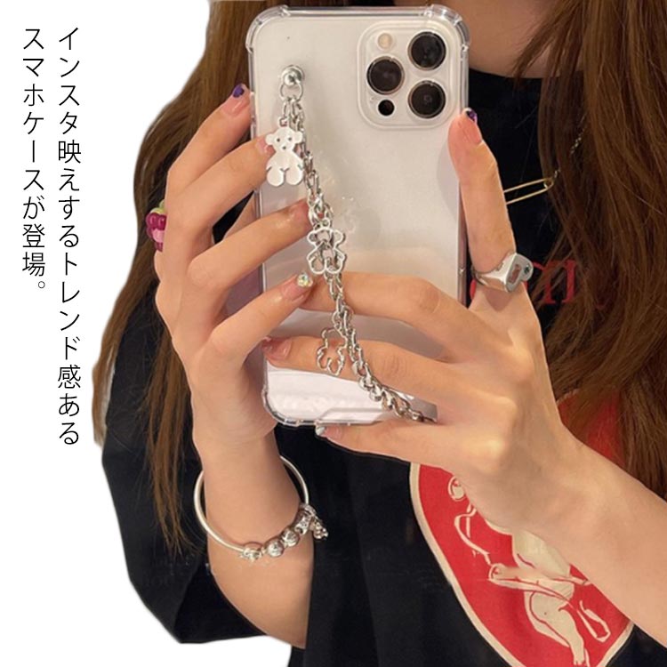 乐天商城 - チェーン付！ iPhone 13 pro ケース クリア SE2 アイフォン12 ケース 透明 かわいい iphone11 ケース iphone13 ケース アイホン 12 mini 13 pro max 11 Pro Max XR Xs Max Se2 8 Plus ケース 韓国 クリア ソフト スマホ カバー おしゃれ 透明 背面 薄 大人可愛い 耐衝撃