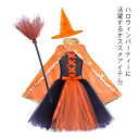ハロウィン 衣装 コスプレ 仮装 4点セット チュールワンピース 子供 ドレス 妖精 魔女 ハロウィン ハロウィン 衣装 halloween コスプレ コスチューム ワンピース 子供服 パーティドレス(3)