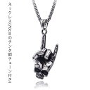 がいこつ スカル どくろ ドクロ 髑髏 骸骨 ネックレス(70cmのチンタ鋼チェーン付き) 太めのネックレスチェーンつき ペンダントトップ サージカル メンズ ...