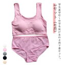 子供 ブラジャー パッド付き キッズ 下着セット 小学生 上下セット パンツ 肌着 大人 2セット(4点) 女の子 ショーツ ガールズ カップ付き インナー ア...