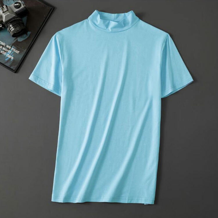 ゴルフウェア スポーツ ハイネック ゴルフウェア ハイネックtシャツ 夏 メンズ カットソー モックネック 無地 半袖 Tシャツ トップス 大きいサイズ ティーシャツ カジュアル ランニング ジム 運動会 春夏物 メンズ