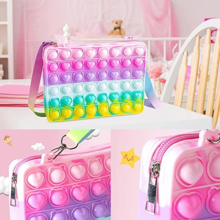 レディース サッチェルバッグ ショルダーバッグ プッシュポップ ストレス解消グッズ プッシュ ポップ バブル 知育 スクイーズ 玩具 カラフル バブル感覚 プッシュポップポップ ストレス プッシュポップバブル officeconnect-10000935 オフィスコネクト楽天市場店 サンプル画像3
