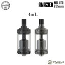 商品名 Ambtiion Mods Amazier MTL RTA 22mm 4mL 商品説明 直径：22mm 高さ：56mm(ドリチ込み、接続部含まない) タンク容量：4mL(2mLは別売り) 重さ：58g 材質：SS316、PEEK、POM スレッド：510 ドリップチップ：510 交換可能 エアー調整：エアピン交換による調整 ボトムエアーフロー リキッド補充：トップフィル デッキ：シングルコイル 内容品 Amazier MTL RTA 4mL ×1 エアピン 1.0mm（装着済み） ×1 エアピン 1.5mm ×1 エアピン 2.0mm ×1 ガラスチューブ ×1 スペアパーツセット(ネジ、各種Oリング) ×1 ドライバーマルチツール ×1 ユーザーマニュアル ×1 注意事項 アトマイザーのみの販売になります。 こちらの商品はビルドの知識が必要な商品になります。 [ 電子タバコ VAPE ベイプ おすすめ タール ニコチン0 禁煙グッズ 電子たばこ おすすめ 煙草 禁煙 人気 節煙 禁煙 おしゃれ 離煙 オシャレ 減煙 かっこいい お手入れ簡単 便利 シンプル ] [ 電子タバコ スターターキット VAPE べイプ 初心者 禁煙 コンパクト スリム 軽量 軽い 小型 スターターキット 本体 リキッド セット ニコチン0 タールなし ゼロ 電子たばこ はじめて 入門 入門用 禁煙 おすすめ カートリッジ フレーバー セット]