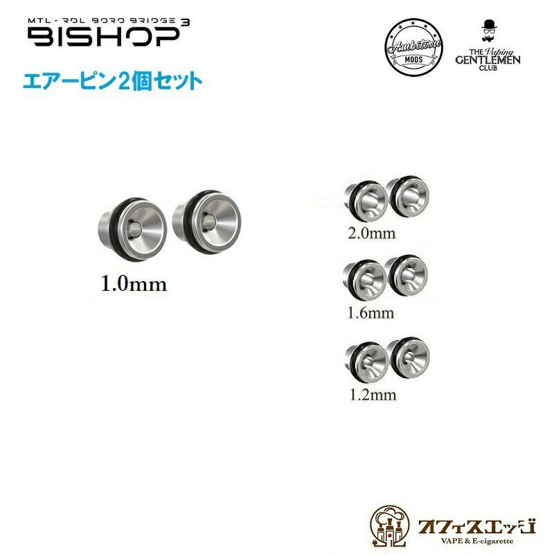 Ambition Mods Bishop3 Cubed / Dotcubed RBA用 エアーピン 2個セット Air Pin アンビションモッズ エアピン ビショ…