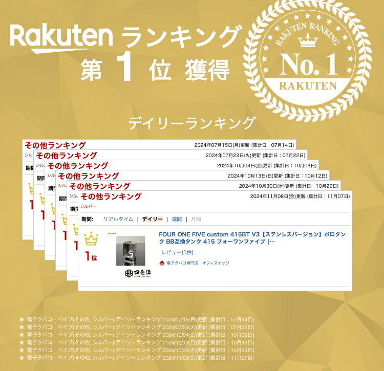 FOUR ONE FIVE custom 415BT V3【ステンレスバージョン】ボロタンク BB互換タンク 415 フォーワンファイブ [N-85] 2