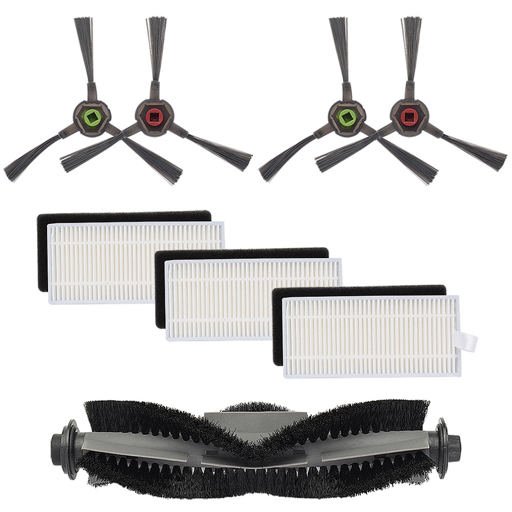 Rakuten - エアロボ ロボット掃除機 P20用 サイドブラシ、フィルター、メインブラシ 交換パーツ6点セット 互換品