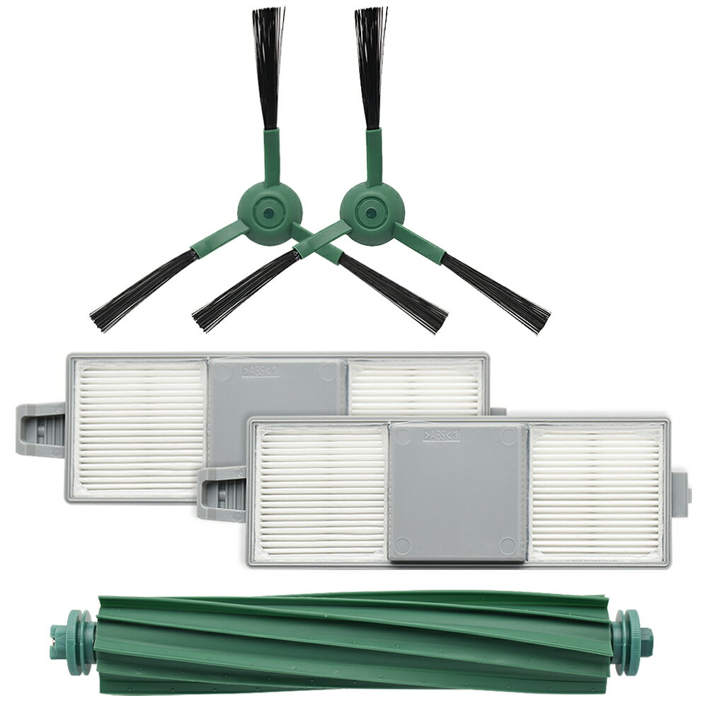 ルンバ 205 Dust Compactor Combo 用 エッジクリーニングブラシ、フィルター、シングルアクションブラシ 交換パーツセット 5点セット 互換品