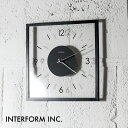 Laturi ラトゥリ ウォールクロック【ブラック】CL-4424 BK INTERFORM インターフォルム 壁掛け時計 インテリア シンプル モダン スタイリッシュ スイープムーブメント 連続秒針 静音 おしゃれ【沖縄・離島 お届け不可】