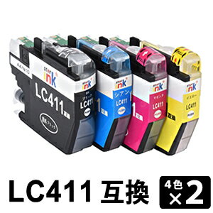 LC411-4PK  4�F�Z�b�g�~2  �݊��C���N�J�[�g���b�W DCP-J926N MFC-J904N MFC-J739DN MFC-J739DWN MFC-J939DN MFC-J939DWN DCP-J914N