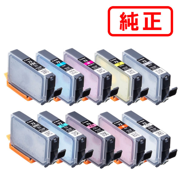 Rakuten - PGI-73 【10色セット】PGI-73MBK/PGI-73PBK/PGI-73C/PGI-73M/PGI-73Y/PGI-73PC/PGI-73PM/PGI-73GY/PGI-73R/PGI-73CO CANON キヤノン 純正インクカートリッジ 【沖縄・離島 お届け不可】