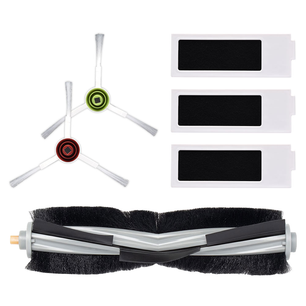 エコバックス T20 OMNI / T20e OMNI用 メインブラシ、サイドブラシ、抗菌フィルター 交換パーツ6点セット 互換品