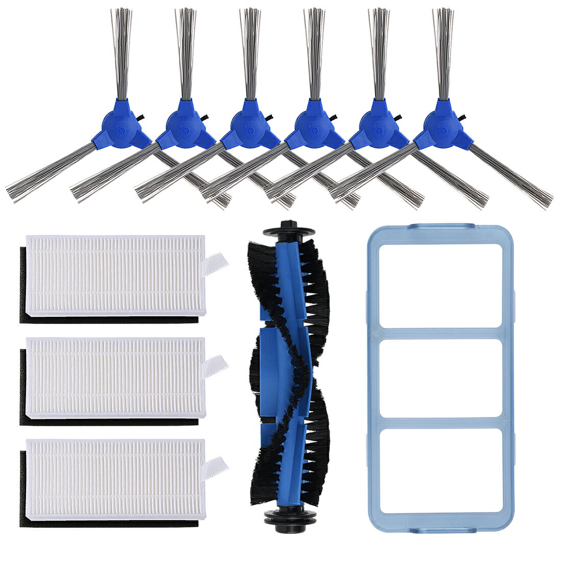 Rakuten - ユーフィー 11S / 15C / 30C / 15T 用 互換品 消耗品セット（交換用フィルター×3個、サイドブラシ×6個、プレフィルター×1個、回転ブラシ×1本）消耗品 互換 / 送料無料 / Eufy / RoboVac / Anker