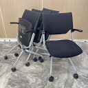 【中古】 4脚セット イトーキ ITOKI レクシブ ネスティング 肘付き オフィス 事務所椅子 KLC-825GP-Z5T1