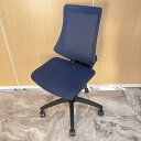 【中古】 イトーキ ITOKI エフチェア ハイバック KG-170JB-T1B2 肘なし ネイビーブルー メッシュ オフィスチェア デスクチェア