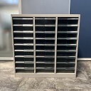 【中古】コクヨ KOKUYO S-A323F1N オフィスキャビネット 収納家具 書庫 トレーキャビネット A4 ※トレー画像の箇所ひび割れあり