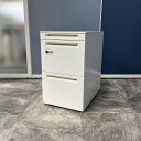 【中古】okamura オカムラ デスクワゴン 脇机 DNC1CZ-Z975 ホワイト ダイヤルロック