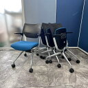 【中古】イトーキ ITOKI KLC-815GP-Z5B4 ミーティングチェア 多目的チェア レクシブ 4脚SET