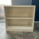 【中古】生興 RW-45-07K オープン書庫 キャビネット ホワイト W900mm/D450mm/H810mm ※天板なし(3)