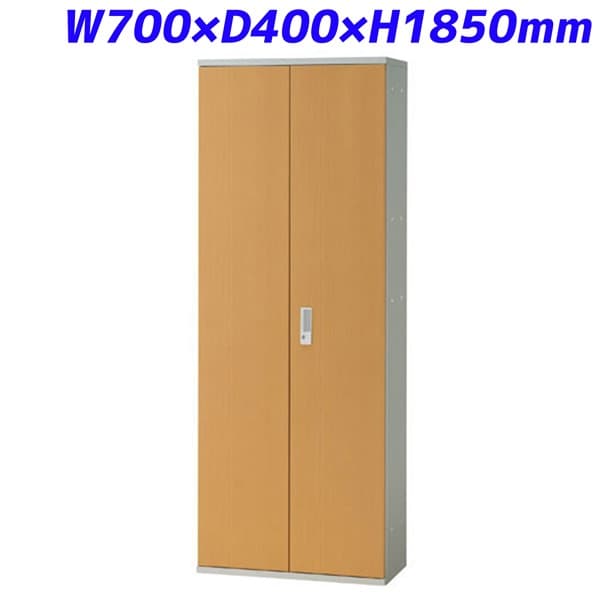 プラス JLストレージ 両開き保管庫 下置き ホワイトメープル W700×D400×H1850mm JL-A185A WM【設置サービス付き】[スチール書庫 収...