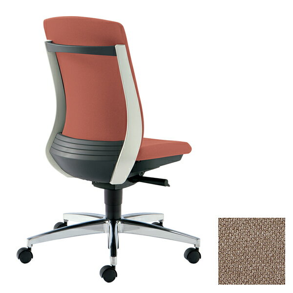 PLUS オフィスチェア BeneS ベネス 肘なし ハイバック バイカラーフレーム アルミ脚 ブラウン KC-BN514SL BR220S[ テレワーク 在宅勤務 在宅ワーク リモートワーク 自宅勤務 在宅 SOHO スマートオフィス ]