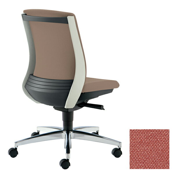 PLUS オフィスチェア BeneS ベネス 肘なし ローバック バイカラーフレーム アルミ脚 コーラルピンク KC-BN513SL PK220S[ テレワーク 在宅勤務 在宅ワーク リモートワーク 自宅勤務 在宅 SOHO スマートオフィス ]