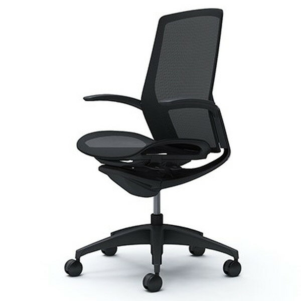 オカムラ オフィスチェア フィノラ ハイバック デザインアーム ブラックパネル ブラックボディ ブラック脚 座メッシュ ブラック C745MR F1E1[ テレワーク 在宅勤務 在宅ワーク リモートワーク 自宅勤務 在宅 SOHO ]