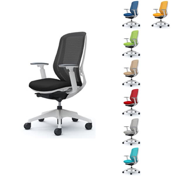 【ポイント10倍】オカムラ チェア Sylphy(シルフィー) 可動肘 背メッシュ ハイ ホワイトボディ 樹脂脚 C685XW[ テレワーク 在宅ワーク 在宅勤務 リモートワーク 自宅用オフィスチェア SOHO スマートオフィス ]