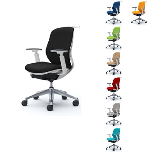 【ポイント10倍】オカムラ チェア Sylphy(シルフィー) 可動肘 背クッション ロー ホワイトボディ ハン..