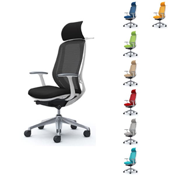 【ポイント10倍】オカムラ チェア Sylphy(シルフィー) 固定肘 背メッシュ EXハイ ホワイトボディ ハン..