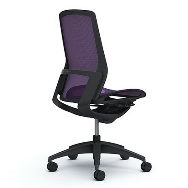 【受注生産品】オカムラ オフィスチェア フィノラ ハイバック 肘なし ブラックパネル ブラックボディ ブラック脚 座メッシュ パープル C735MR F1E0[ テレワーク 在宅勤務 在宅ワーク リモートワーク 自宅勤務 在宅 SOHO ] [2]