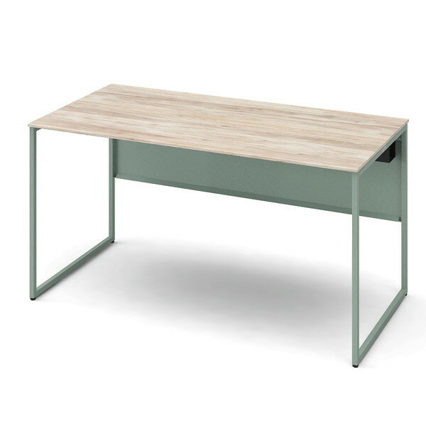 オカムラ 平机 ソリスト スタンダードタイプ セージ脚 W1400×D700×H720mm ビンテージエルム 3K20LD MHJ9 [ テレワーク 在宅勤務 在宅ワーク リモートワーク 自宅勤務 在宅 SOHO ]