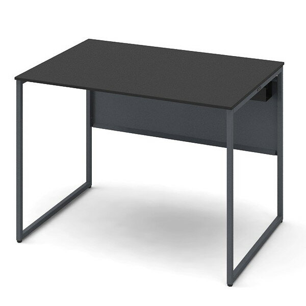 Office - オカムラ 平机 ソリスト スタンダードタイプ ダークグレー脚 W1000×D700×H720mm ブラック(メラミン天板) 3K20LF MHK2 [ テレワーク 在宅勤務 在宅ワーク リモートワーク 自宅勤務 在宅 SOHO ]