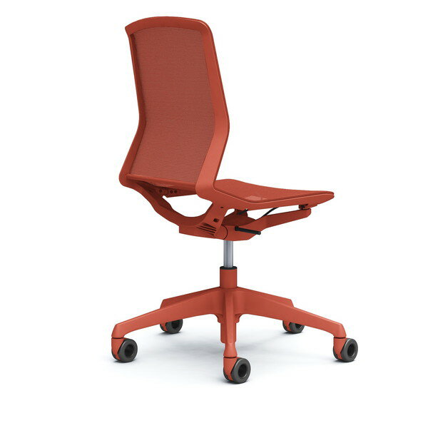 『受注生産品』オカムラ オフィスチェア シナーラ 肘なし オレンジレッド ホローウレタンキャスター CD76WK F2X6[ CYNARA テレワーク 在宅勤務 ] [2]
