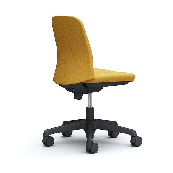 オカムラ ライブス エントリーチェア コンパクトタイプ ブラックボディ 肘なし イエロー CD13AR FXW7 [ Lives EntryChair テレワーク ] [2]