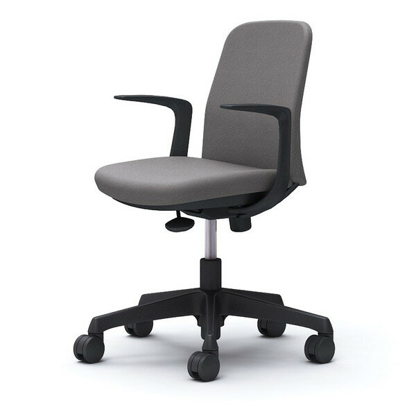 オカムラ ライブス エントリーチェア コンパクトタイプ ブラックボディ デザインアーム グレー CD23AR FXW1 [ Lives EntryChair テレワーク ]