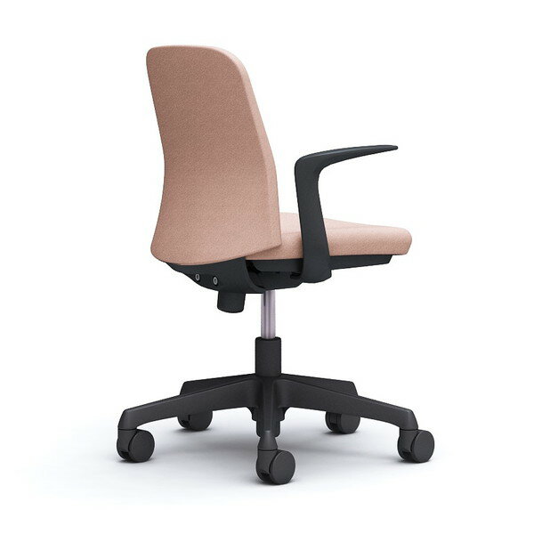 オカムラ ライブス エントリーチェア コンパクトタイプ ブラックボディ デザインアーム ペールピンク CD23AR FXW8 [ Lives EntryChair テレワーク ]