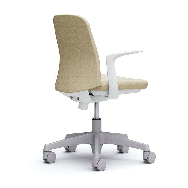 オカムラ ライブス エントリーチェア コンパクトタイプ ホワイトボディ デザインアーム ベージュ CD23BW FXW2 [ Lives EntryChair テレワーク ] [2]