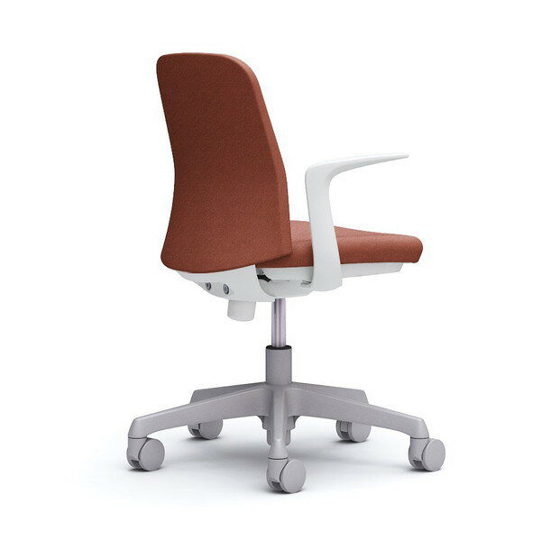 オカムラ ライブス エントリーチェア コンパクトタイプ ホワイトボディ デザインアーム テラコッタ CD23BW FXW6 [ Lives EntryChair テレワーク ] [2]