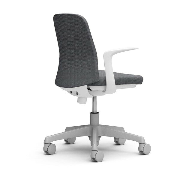 オカムラ ライブス エントリーチェア コンパクトタイプ ホワイトボディ デザインアーム グレー CD23BW FM37 [ Lives EntryChair テレワーク ] [2]