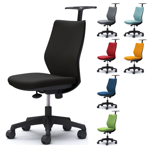 【ポイント10倍】【受注生産品】オカムラ オフィスチェア CG-M パッドタイプ ブラックフレーム 肘なし ハンガー付 ウレタンキャスター CG18YR[ コンパクト チェア シンプル オフィス家具 ]