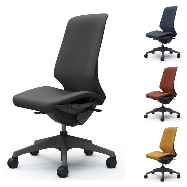 『受注生産品』オカムラ オフィスチェア スフィア ハイバック ダークグレーボディ 肘なし 座調節有 ノーマルナイロンキャスター インターロック CT1AAE FX