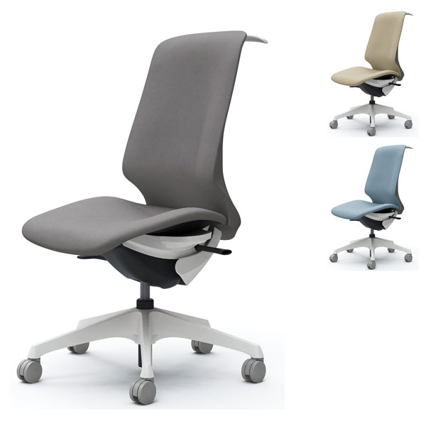 『受注生産品』オカムラ オフィスチェア スフィア ハイバック ホワイトボディ 肘なし 座調節無 ハンガ..