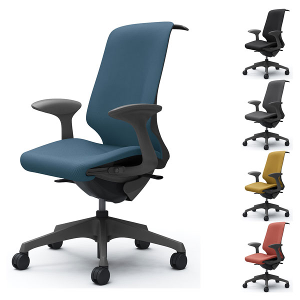 『受注生産品』オカムラ オフィスチェア スフィア ハイバック ダークグレーボディ 固定肘 座調節有 ハ..